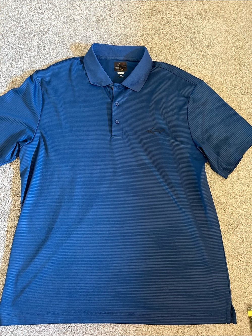 Greg Norman for Tasso Elba Blue Play Dry Performance Polo Golf Resort Wear XL